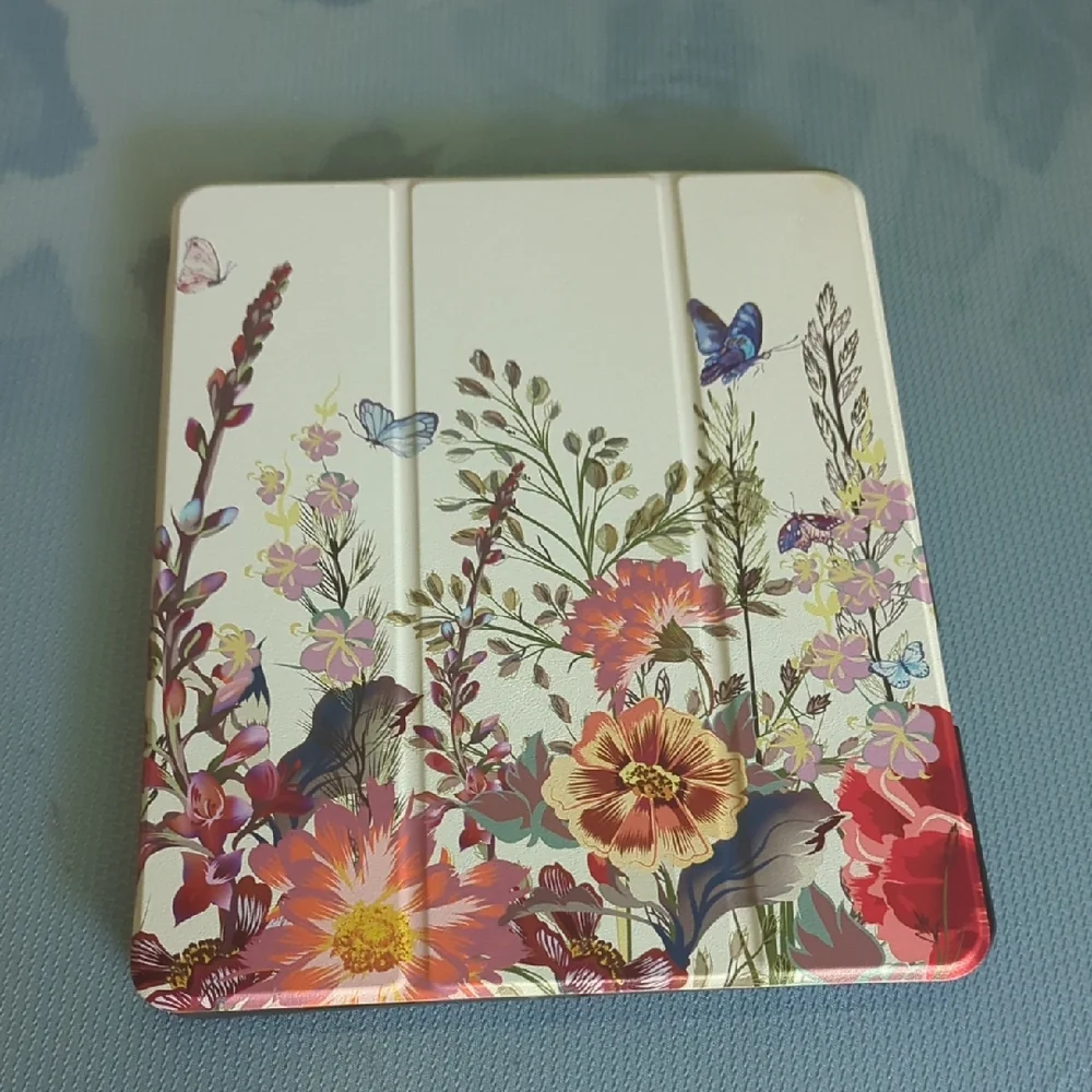 Floral iPad Case with Butterfly Design